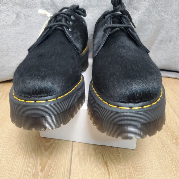 Dr Martens 1461 Quad Calf Hair Mens Size 13 Derby Oxford Shoes Leather Black NEW - Picture 4 of 8